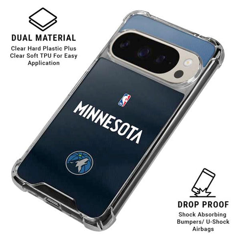 NBA Minnesota Timberwolves Jersey Google Pixel 9/9 Pro Clear Case